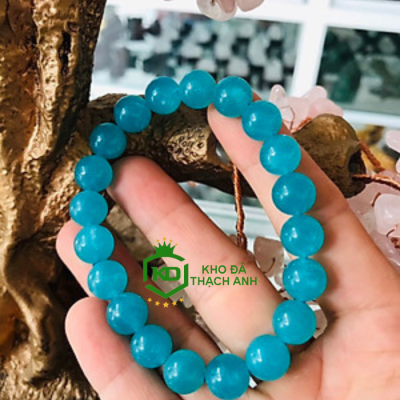 Vòng đá phong thủy mệnh Mộc Amazonite (Đá Cẩm Thạch)
